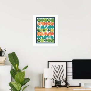classic geometric bauhaus vintage posterart  poster