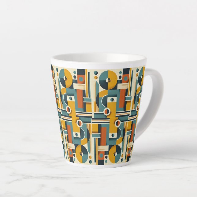 Classic Geometric design  Mug, 11 oz Latte Mug (Right Angle)