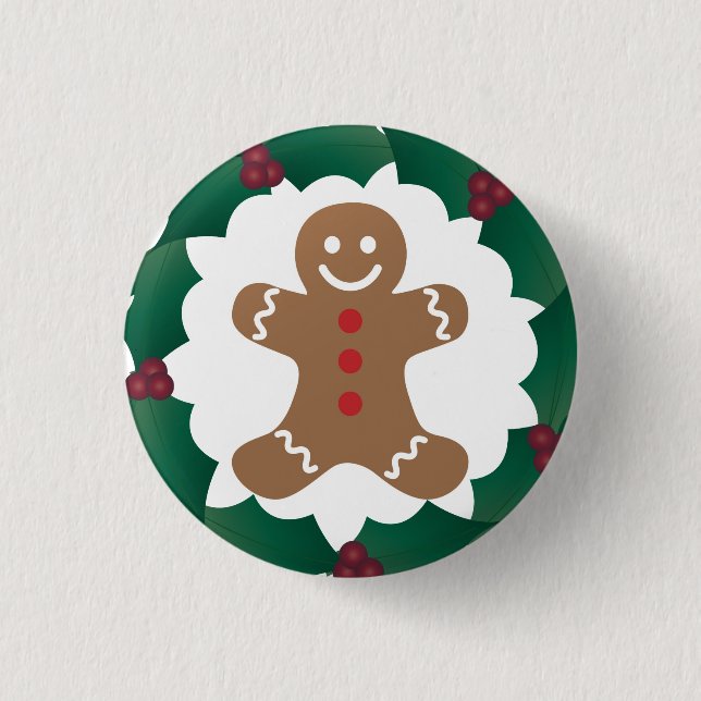 Classic Gingerbread Man Pin (Front)