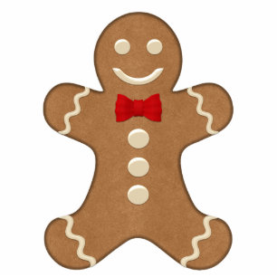 Classic Gingerbread Man Shaped Holiday Magnet Photo Sculpture Magnet