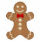 Classic Gingerbread Man Shaped Holiday Magnet