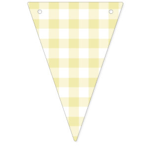Classic Gingham Butter Yellow Bunting