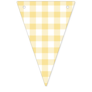 Classic Gingham Canary Yellow Bunting
