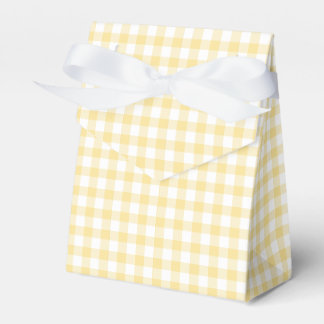 Classic Gingham Canary Yellow Favour Box