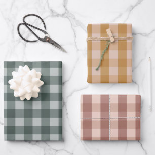 Classic Gingham Chequered Wrapping Paper Sheet