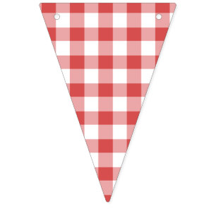 Classic Gingham Coral Red Bunting