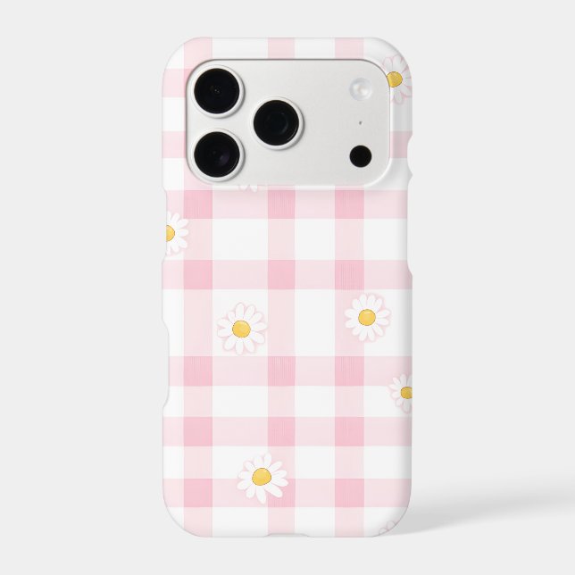 Classic Gingham Daisy iPhone Case (Back)
