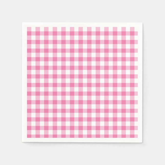 Classic Gingham Fuchsia Napkin (Front)