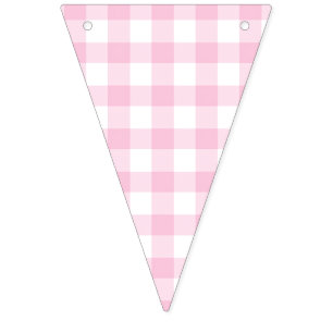 Classic Gingham Light Pink Bunting