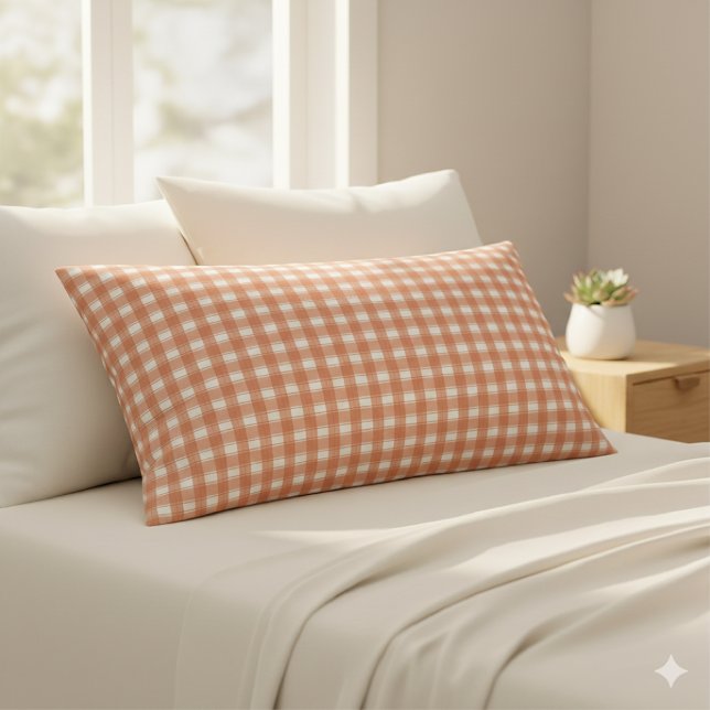 Classic Gingham Orange Pillowcase (Creator Uploaded)