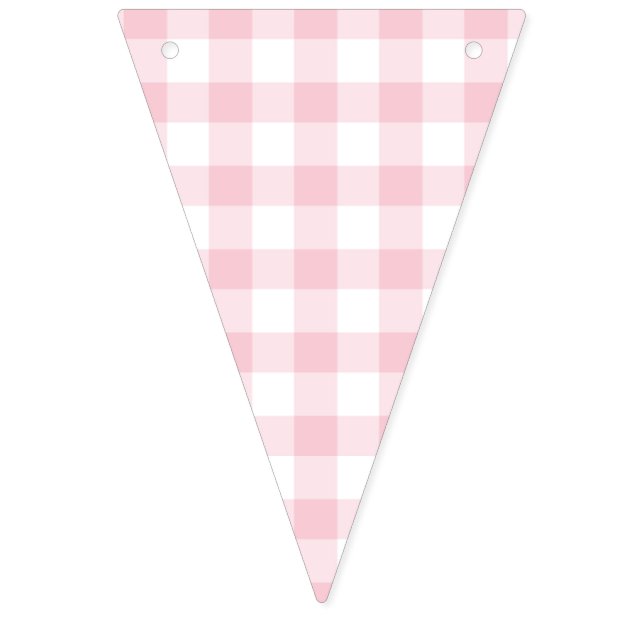 Classic Gingham Pink Bunting (First Flag)