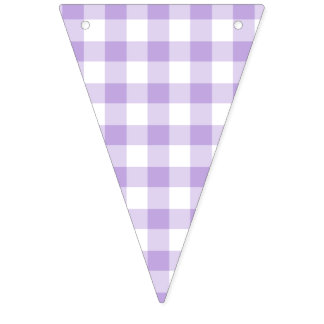 Classic Gingham Soft Lavender Bunting