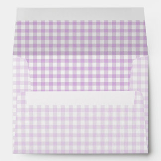 Classic Gingham Soft Lilac Envelope