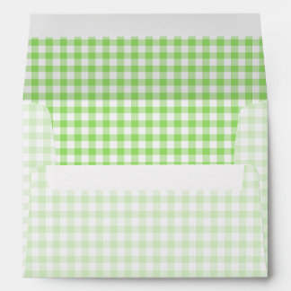 Classic Gingham Spring Green Envelope