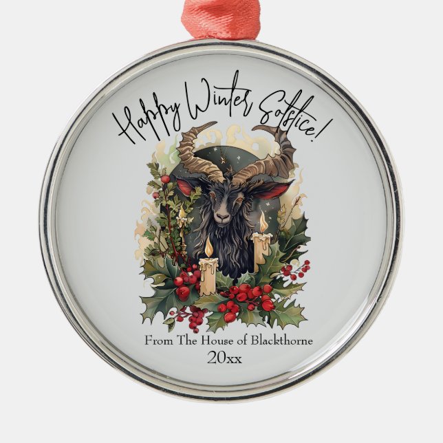 Classic Goat Yule Ornament (Front)