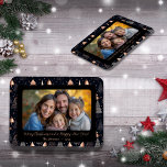 Classic Gold and Black Christmas Tree Photo Magnet<br><div class="desc">Get ready to spread some holiday cheer with this festive Christmas Family Photo Magnet in Black Shiny Gold! Whether you're sending it to a loved one, neighbours, co-workers, friends, or family, this Christmas magnet is sure to bring a smile to their faces. Deck the halls with classic Christmas trees, and...</div>