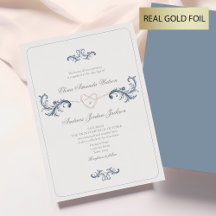 Classic Gold and Dusty Blue Wedding