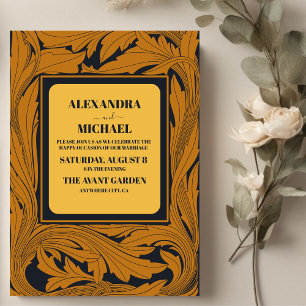 Classic Gold Art Nouveau Wedding Invitation