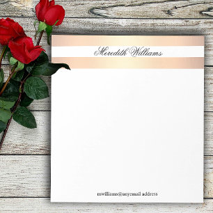 Classic Gold Bands Name Personalised Notepad