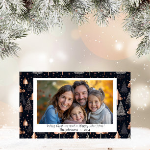 Classic Gold & Black Photo Magnet Business Card