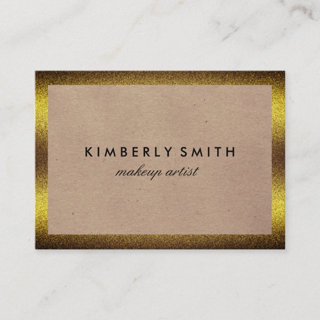 Classic Gold Border Business Card (Front)