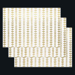 Classic Gold Botanical Leaf Pattern Wedding Wrappi Wrapping Paper Sheet<br><div class="desc">Wedding gift-giving in a faux gold hearts leaf pattern makes an awesome presentation.  Ideal for newlyweds,  bridal showers,  wedding showers,  new homes,  engagement showers,  and more.</div>