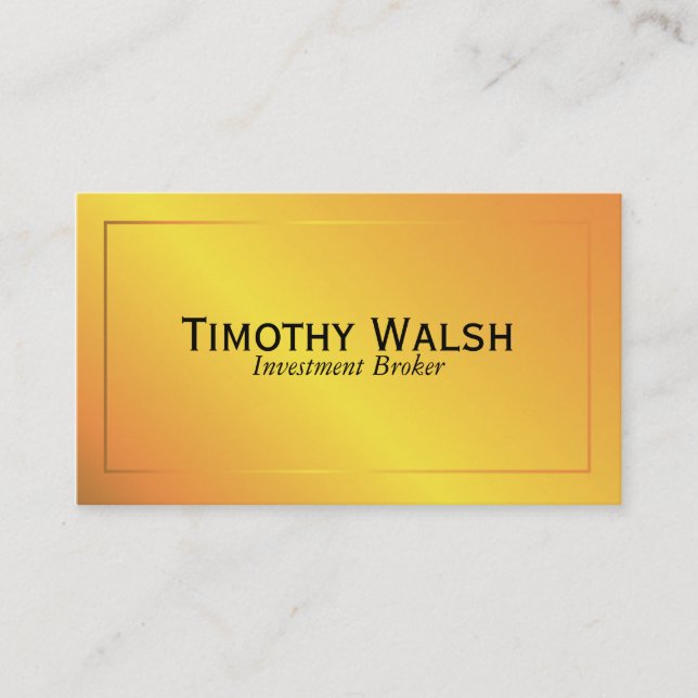 Classic Gold Business Card (Front)