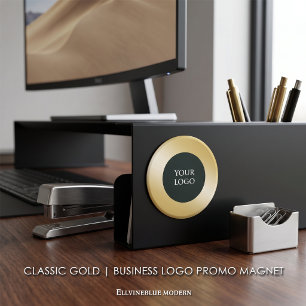 Classic Gold Business Logo Promo Magnet