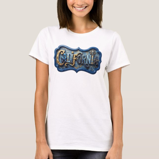 Classic Gold CALIFORNIA Graphic Tee (Front)