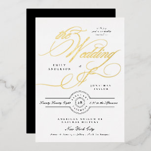 Classic Gold Calligraphy Wedding