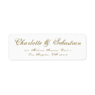 Classic gold custom script elegant chic Wedding