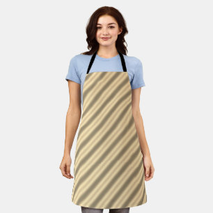 Classic Gold Diagonal Stripe All-Over Print Apron
