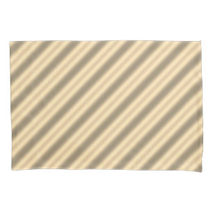 Classic Gold Diagonal Stripe Pillowcase