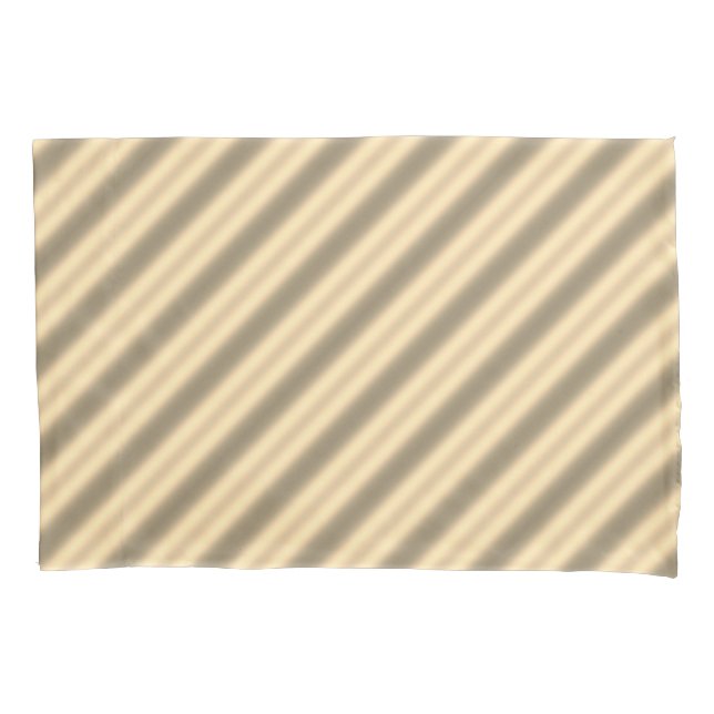 Classic Gold Diagonal Stripe Pillowcase (Front)