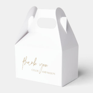 Classic Gold Elegant Wedding Favour Box