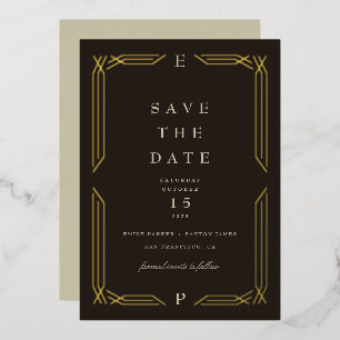 Classic Gold Foil Byzantine Save the Date