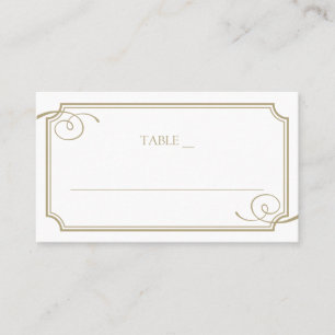 Classic Gold Frame Luxury Wedding Place Card