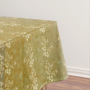 Classic Gold Glitter Floral Pattern Tablecloth