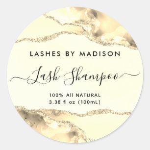 Classic Gold Glitter Marble Agate Product Label