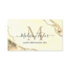 Classic Gold Glitter Marble Agate Script Monogram