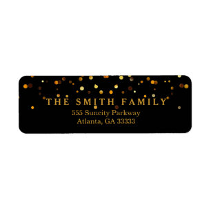 Classic Gold Glitters Dots Black Modern