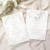 Classic Gold Greenery Wedding Details All in One