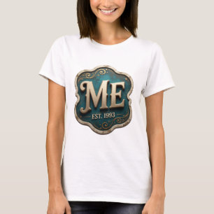 Classic Gold ME EST 1993 Graphic Design T-Shirt