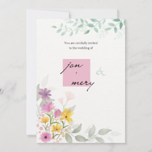 Classic Gold Script Wedding Invitation trendup