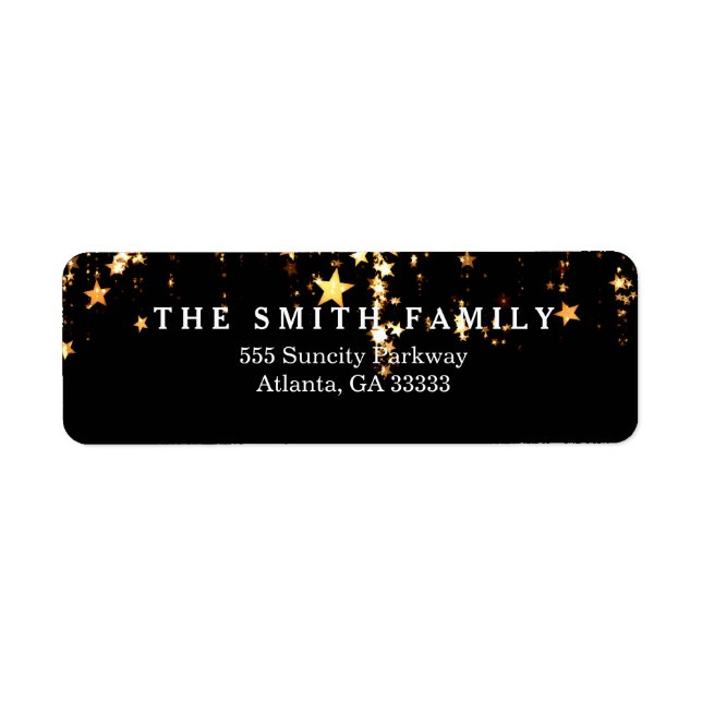 Classic Gold Stars Modern Christmas (Front)