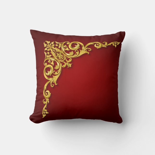 Classic Gold Throw Pillow (Front)