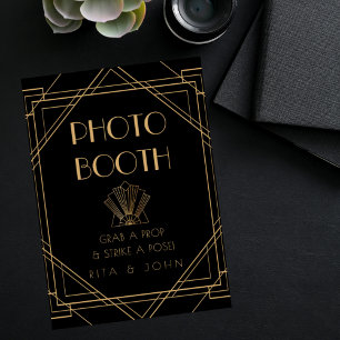 Classic Gold Vintage Photo Booth Wedding Sign