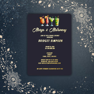 classic golden margs and matrimony bridal shower