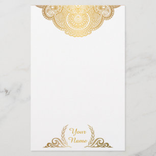 Classic Golden Personalised Stationery