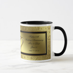 Classic Golden Wedding Anniversary Coffee Mug